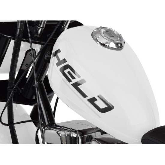 JOKO Elektrická Motorka Chopper 24V, nosnosť 80kg, rýchlosť 20km/h, nafukovacie kolesá, kožené sedadlo, biela