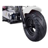 JOKO Elektrická Motorka Chopper 24V, nosnosť 80kg, rýchlosť 20km/h, nafukovacie kolesá, kožené sedadlo, biela