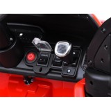 JOKO Elektrické autíčko Hasičské auto 4x4, penové kolesá, kožené sedadlo, majáky, červené