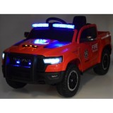 JOKO Elektrické autíčko Hasičské auto 4x4, penové kolesá, kožené sedadlo, majáky, červené