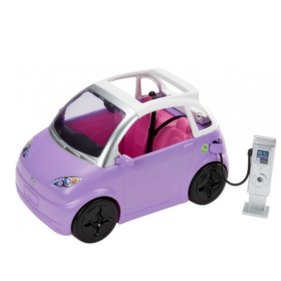 MATTEL Auto Barbie Elektromobil s Nabíjacou stanicou, fialové