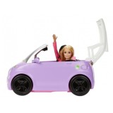 MATTEL Auto Barbie Elektromobil s Nabíjacou stanicou, fialové