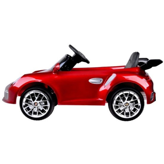 JOKO Elektrické Autíčko Porsche RUF CTR3, Lakované, penové kolesá, kožené sedadlo, červené