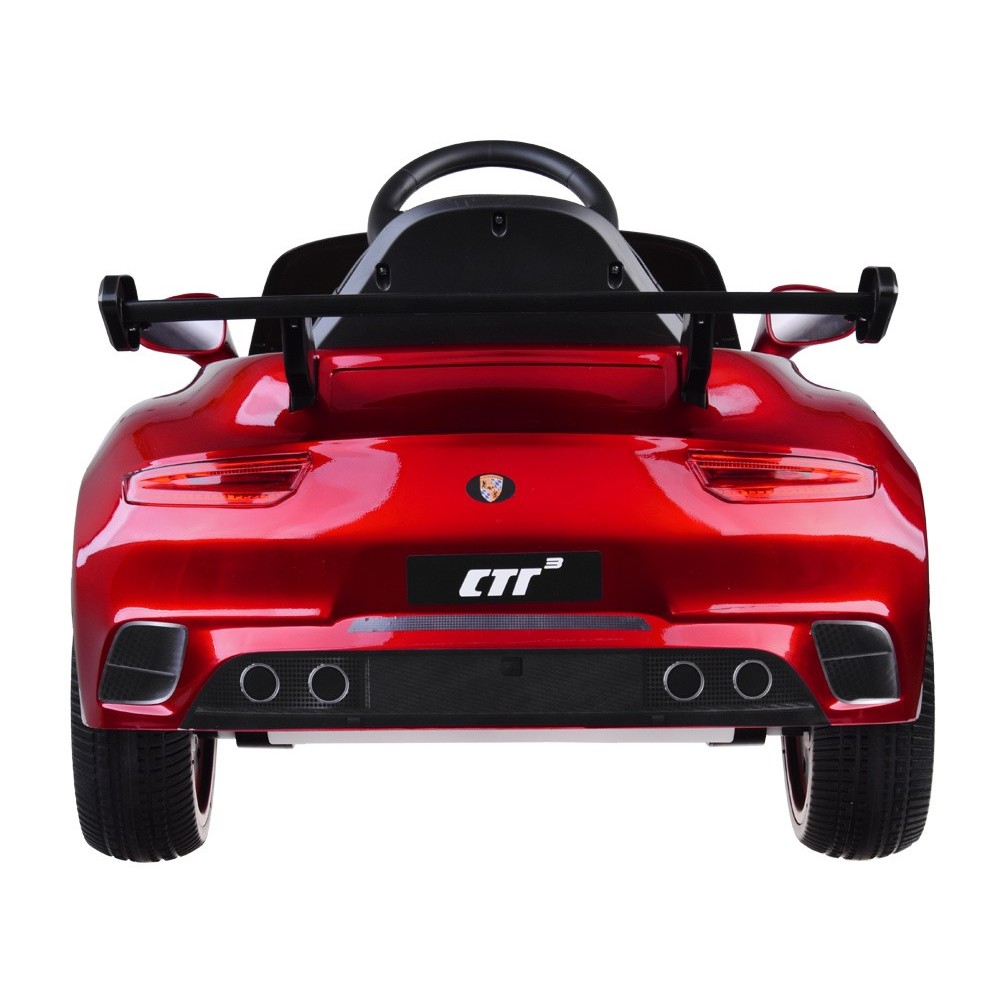 JOKO Elektrické Autíčko Porsche RUF CTR3, Lakované, penové kolesá, kožené sedadlo, červené
