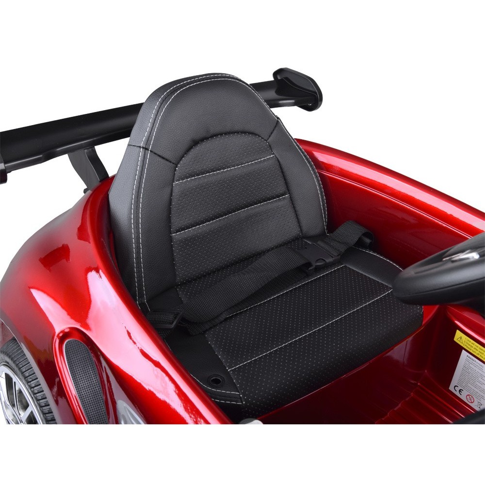JOKO Elektrické Autíčko Porsche RUF CTR3, Lakované, penové kolesá, kožené sedadlo, červené