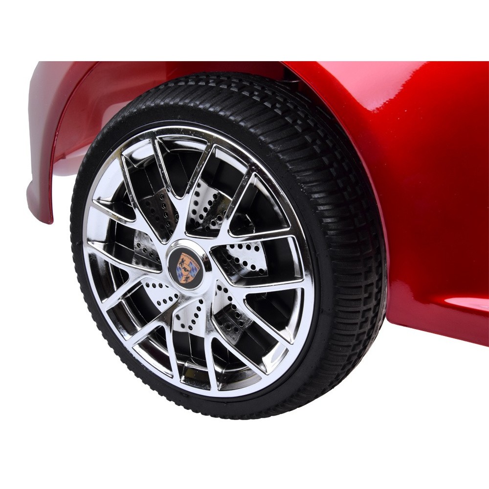 JOKO Elektrické Autíčko Porsche RUF CTR3, Lakované, penové kolesá, kožené sedadlo, červené