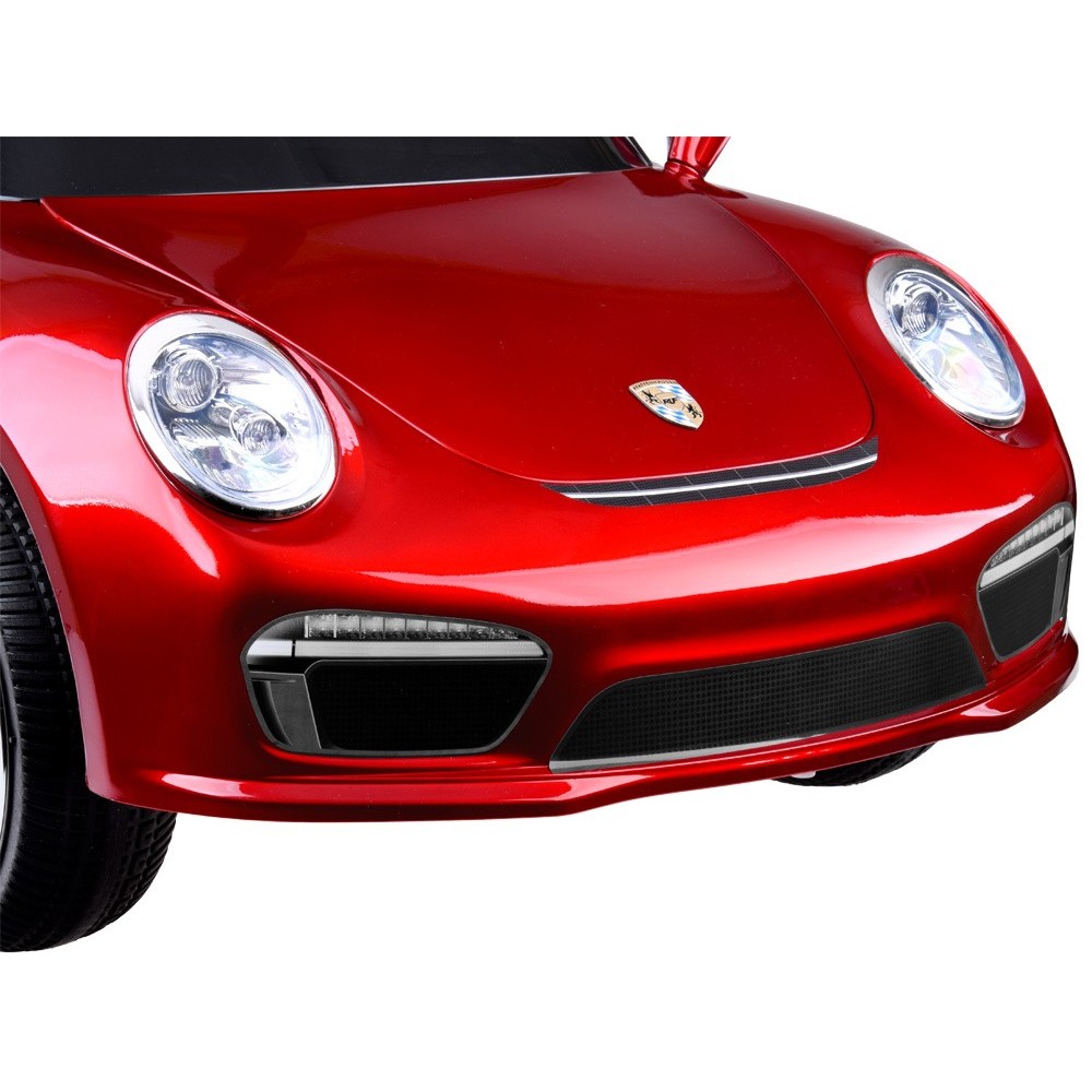 JOKO Elektrické Autíčko Porsche RUF CTR3, Lakované, penové kolesá, kožené sedadlo, červené