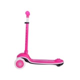 JOKO Skladacia Detská kolobežka SCOOTER s LED svetlom a Zvukom - 20 režimov svietenia a 4 hudobné režimy, nosnsoť 30kg, ružová