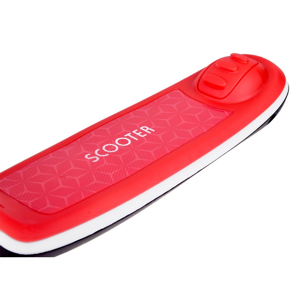 JOKO Skladacia Detská kolobežka SCOOTER s LED svetlom a Zvukom - 20 režimov svietenia a 4 hudobné režimy, nosnsoť 30kg, červená