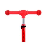 JOKO Skladacia Detská kolobežka SCOOTER s LED svetlom a Zvukom - 20 režimov svietenia a 4 hudobné režimy, nosnsoť 30kg, červená