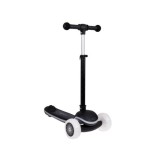 JOKO Skladacia Detská kolobežka SCOOTER s LED svetlom a Zvukom - 20 režimov svietenia a 4 hudobné režimy, nosnsoť 30kg, čierna