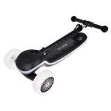 JOKO Skladacia Detská kolobežka SCOOTER s LED svetlom a Zvukom - 20 režimov svietenia a 4 hudobné režimy, nosnsoť 30kg, čierna