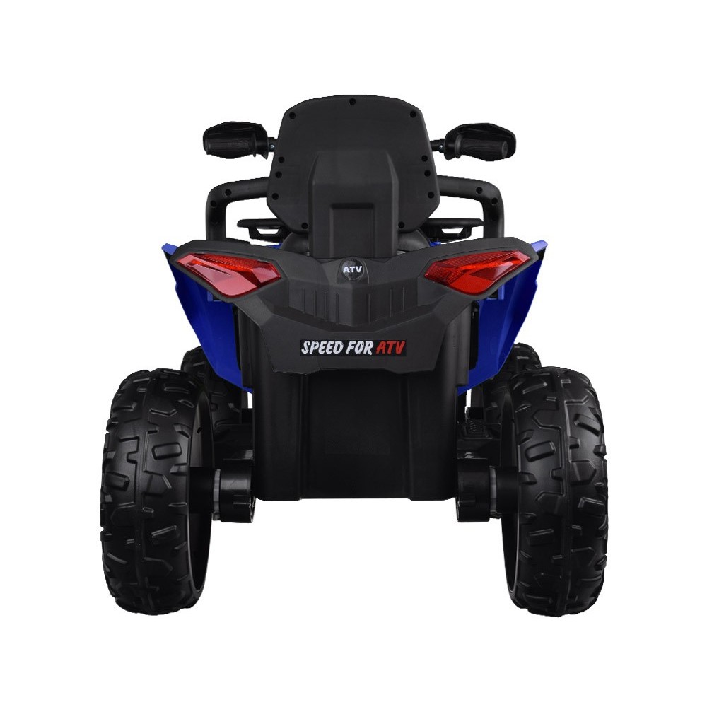 JOKO Elektrická Štvorkolka 4x4, penové kolesá, kožené sedadlo, diaľkové ovládanie, vlajka, modrá