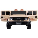 JOKO Veľké Elektrické autíčko Pick Up 4x4 4x100W 24V pre 2 deti, kožené dvojmiestne sedadlo, penové kolesá, brzdový pedál, béžov