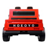 JOKO Veľké Elektrické autíčko Pick Up 4x4 4x100W 24V pre 2 deti, kožené dvojmiestne sedadlo, penové kolesá, brzdový pedál, červe