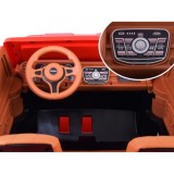 JOKO Veľké Elektrické autíčko Pick Up 4x4 4x100W 24V pre 2 deti, kožené dvojmiestne sedadlo, penové kolesá, brzdový pedál, červe