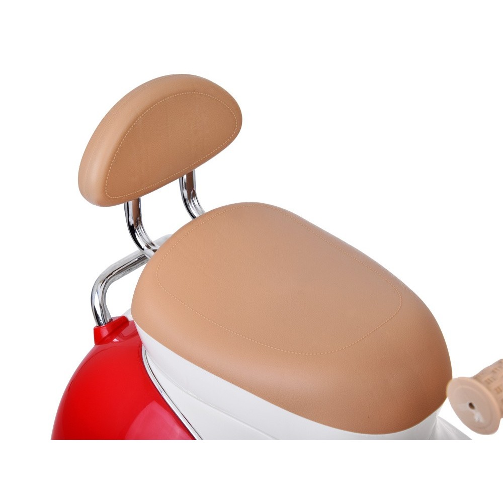 JOKO Elektrická motorka Skúter Retro Vintage, USB, MP3, Diaľkové ovládanie, červená