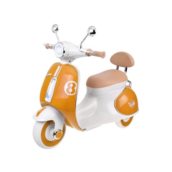 JOKO Elektrická motorka Skúter Retro Vintage, USB, MP3, Diaľkové ovládanie, oranžová