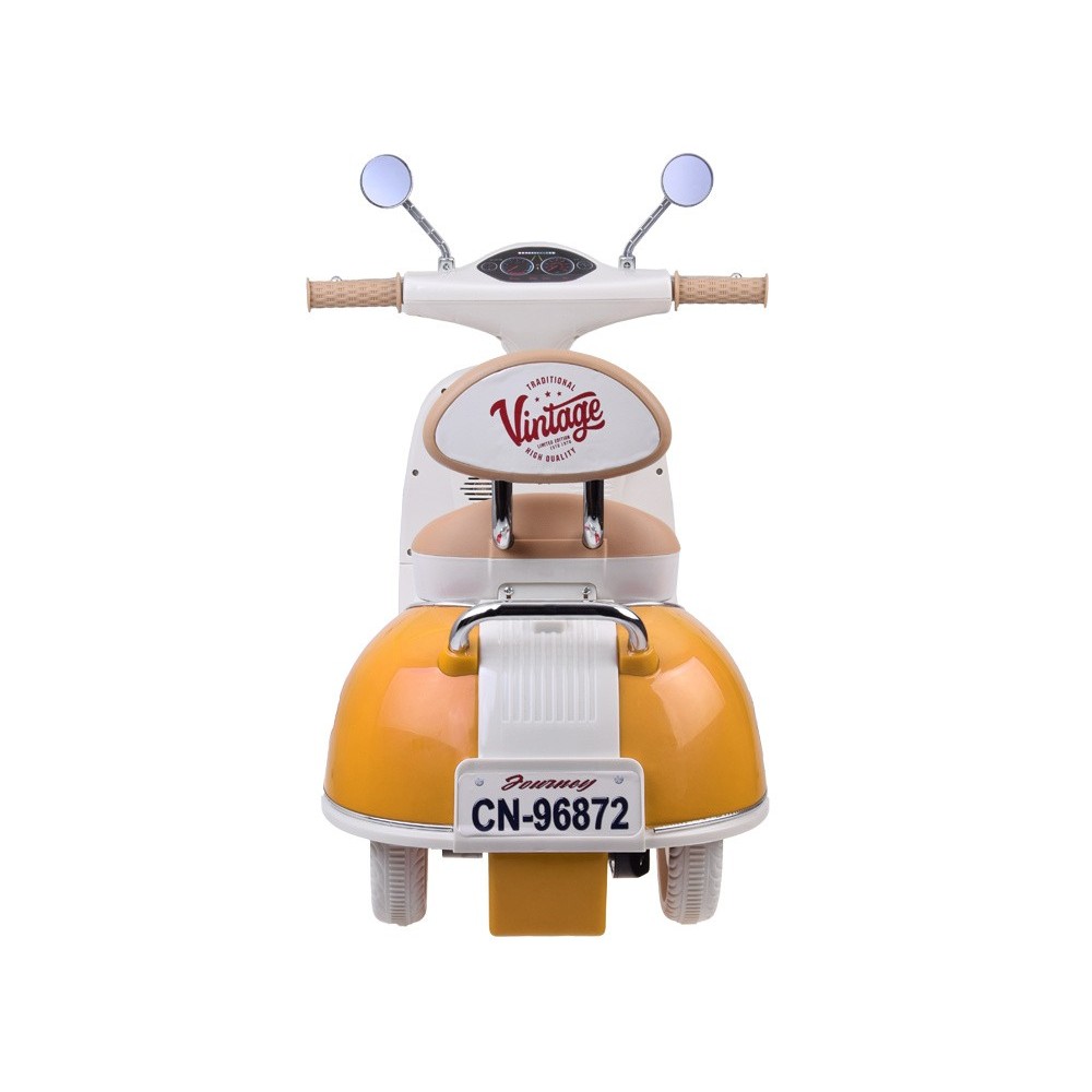 JOKO Elektrická motorka Skúter Retro Vintage, USB, MP3, Diaľkové ovládanie, oranžová