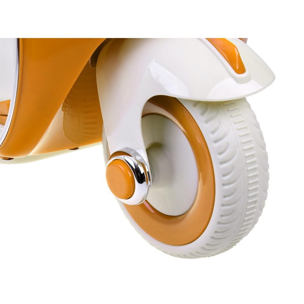 JOKO Elektrická motorka Skúter Retro Vintage, USB, MP3, Diaľkové ovládanie, oranžová