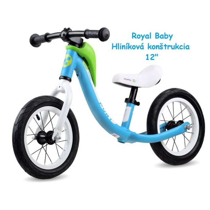 Royal Baby Detské odrážalo PONY SPRINT 12" s hliníkovou konštrukciou + popruh na prenášanie, modré