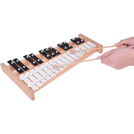 JOKO Veľký Drevený Xylofón 27-tónové chromatické zvony 42cm