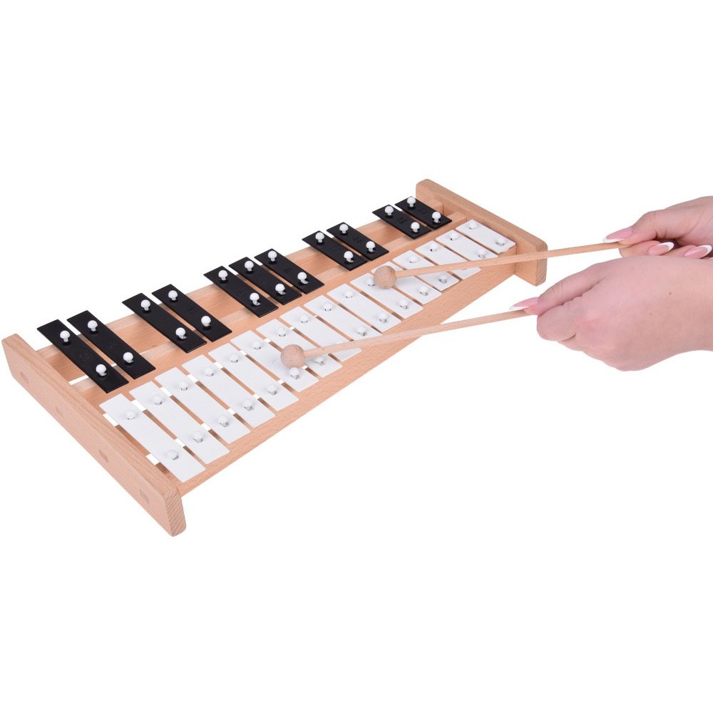 JOKO Veľký Drevený Xylofón 27-tónové chromatické zvony 42cm