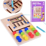 JOKO Montessori Drevené puzzle s guličkami a Magnetyckým perom