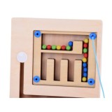 JOKO Montessori Drevené puzzle s guličkami a Magnetyckým perom