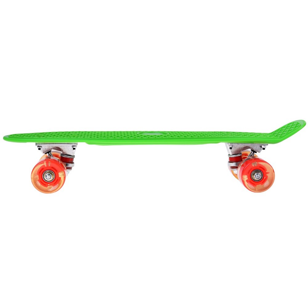 JOKO Detský Skateboard s LED svetlom, nosnosť 50kg, zelený