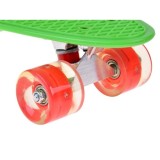 JOKO Detský Skateboard s LED svetlom, nosnosť 50kg, zelený