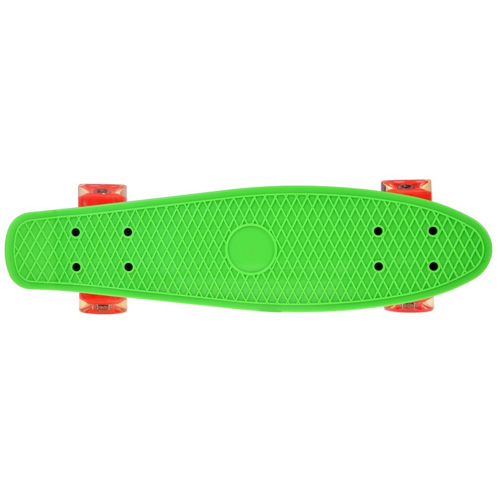 JOKO Detský Skateboard s LED svetlom, nosnosť 50kg, zelený