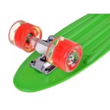 JOKO Detský Skateboard s LED svetlom, nosnosť 50kg, zelený