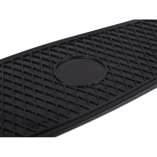 JOKO Detský Skateboard s LED svetlom, nosnosť 50kg, čierny