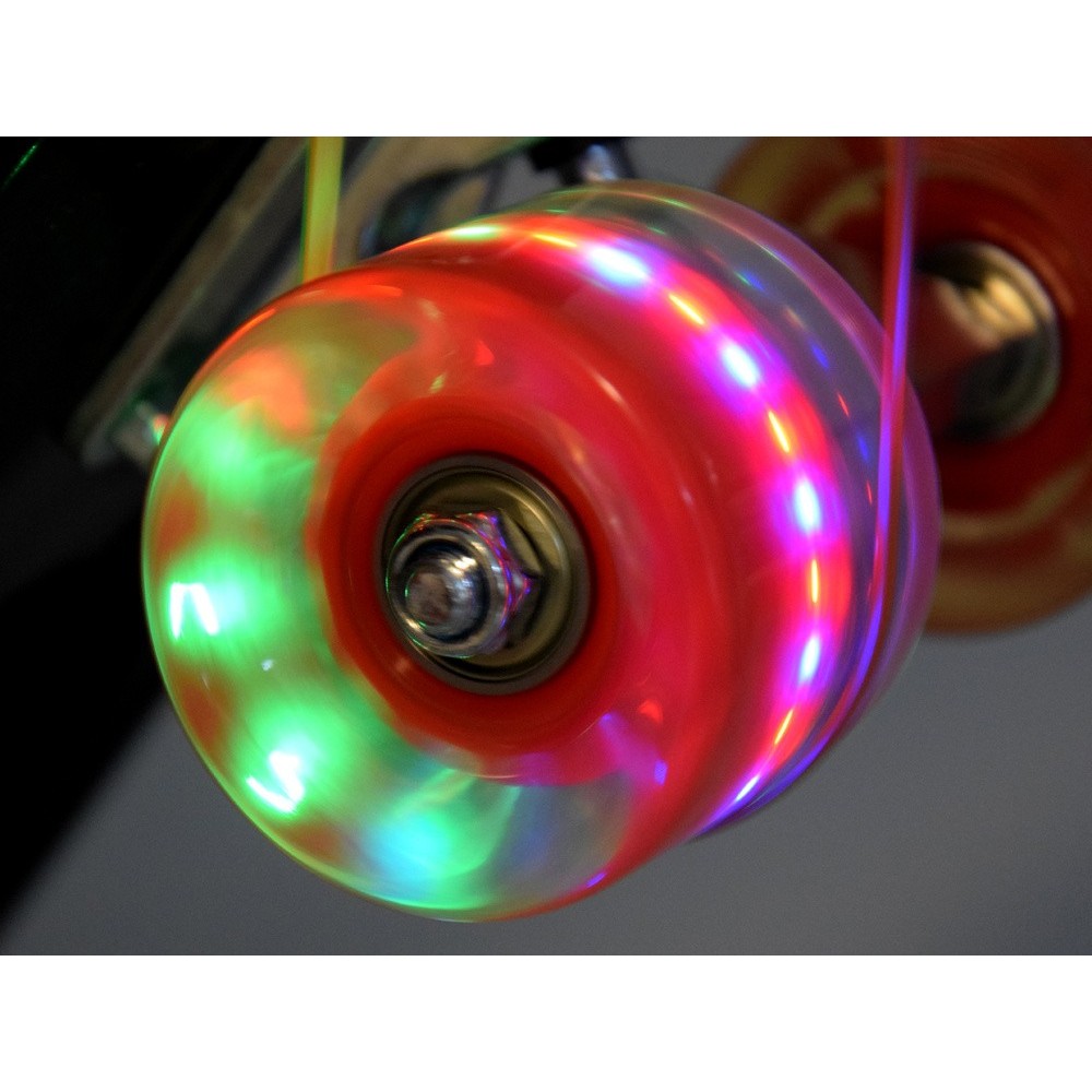 JOKO Detský Skateboard s LED svetlom, nosnosť 50kg, čierny