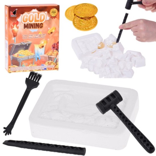 JOKO Sada Archeologické Vykopávky Poklad Zlaté Mince, hra pre deti s kladivkom