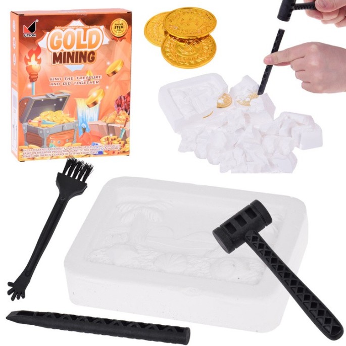 JOKO Sada Archeologické Vykopávky Poklad Zlaté Mince, hra pre deti s kladivkom