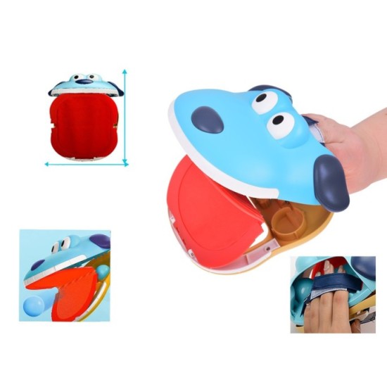 JOKO Športová hra Chyť loptu do Lapača - papule psíka + 4 loptičky, modrá
