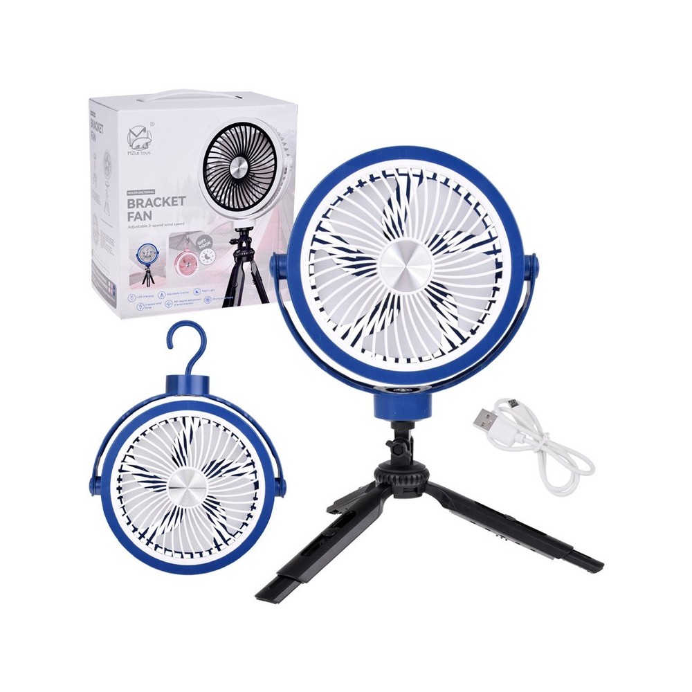 JOKO Tichý Bezdrôtový Stolový ventilátor 20cm, 360° chladenie, 3 režimy chladenia, modrý