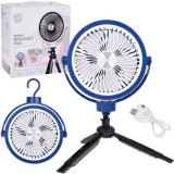 JOKO Tichý Bezdrôtový Stolový ventilátor 20cm, 360° chladenie, 3 režimy chladenia, modrý