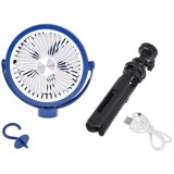 JOKO Tichý Bezdrôtový Stolový ventilátor 20cm, 360° chladenie, 3 režimy chladenia, modrý