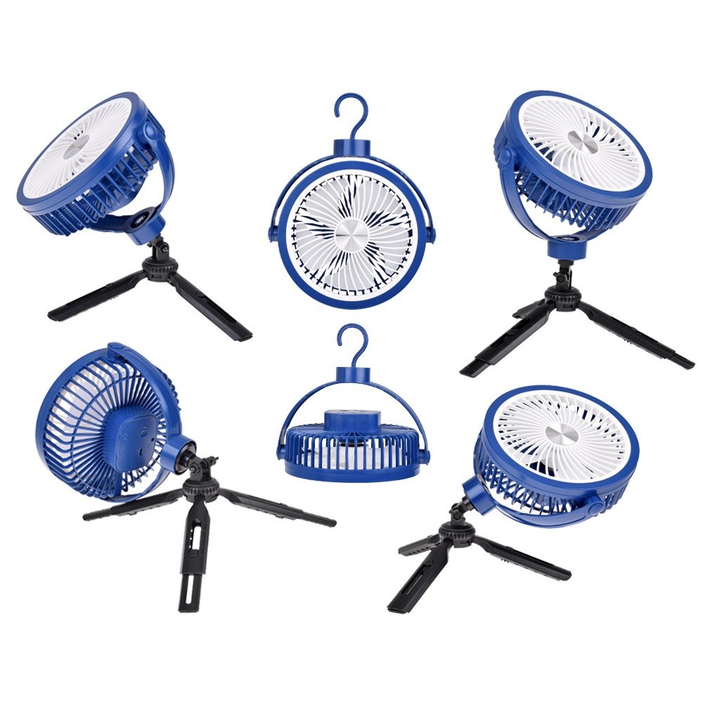 JOKO Tichý Bezdrôtový Stolový ventilátor 20cm, 360° chladenie, 3 režimy chladenia, modrý