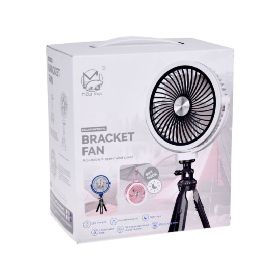 JOKO Tichý Bezdrôtový Stolový ventilátor 20cm, 360° chladenie, 3 režimy chladenia, modrý