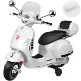 JOKO Elektrická motorka Skúter Vespa GTS, kožené sedadlo, biela