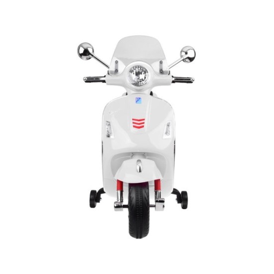 JOKO Elektrická motorka Skúter Vespa GTS, kožené sedadlo, biela
