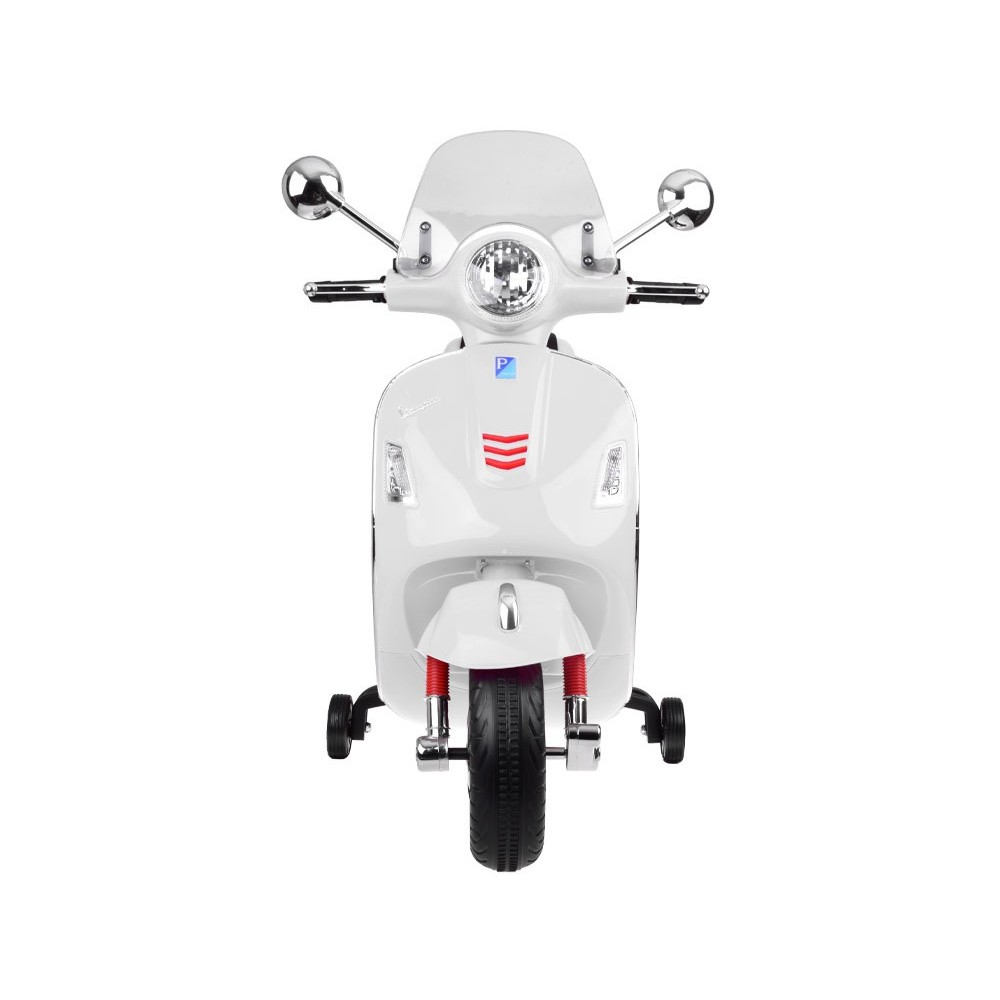 JOKO Elektrická motorka Skúter Vespa GTS, kožené sedadlo, biela