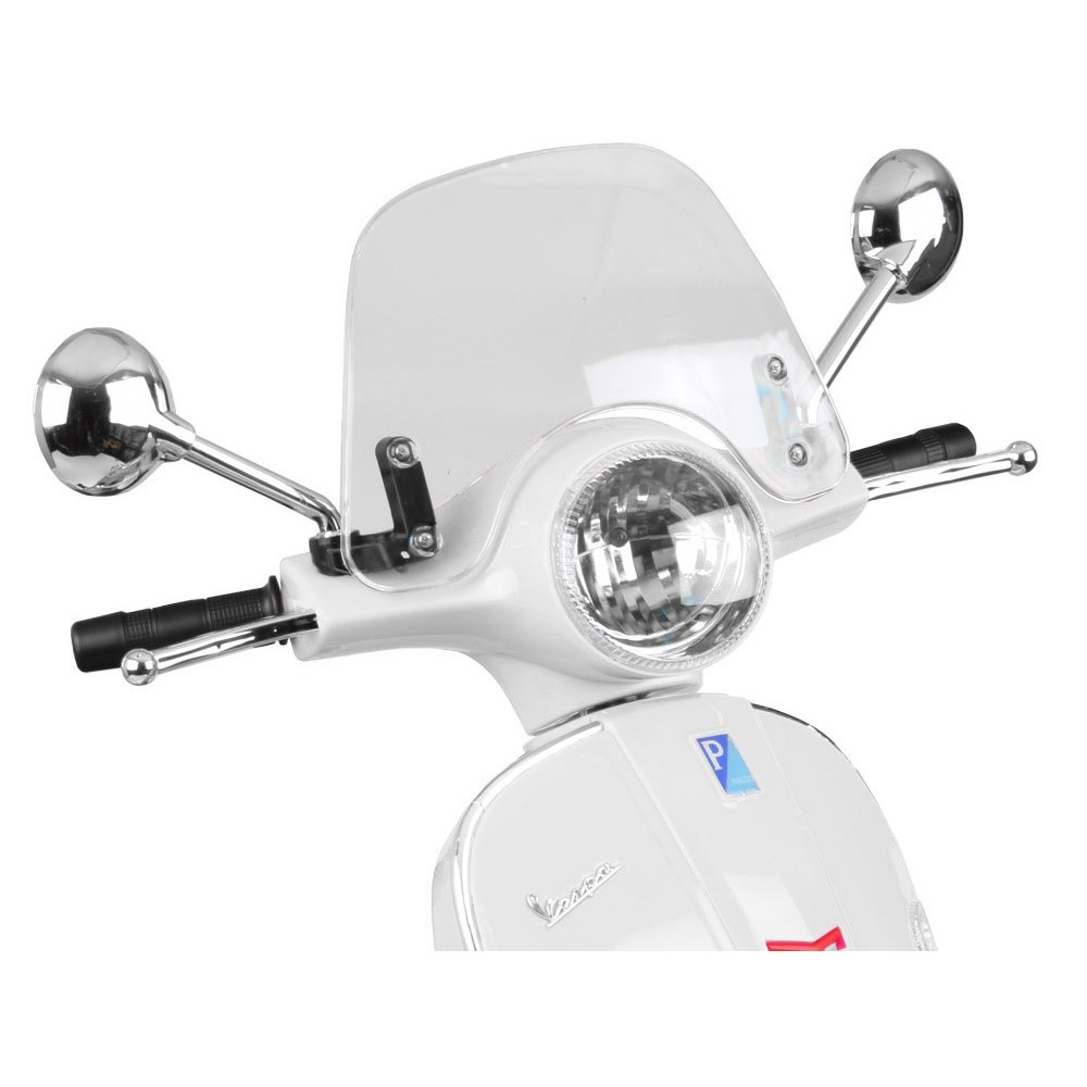 JOKO Elektrická motorka Skúter Vespa GTS, kožené sedadlo, biela
