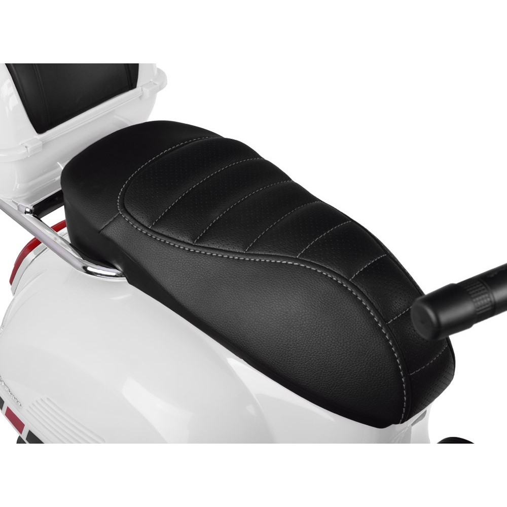 JOKO Elektrická motorka Skúter Vespa GTS, kožené sedadlo, biela