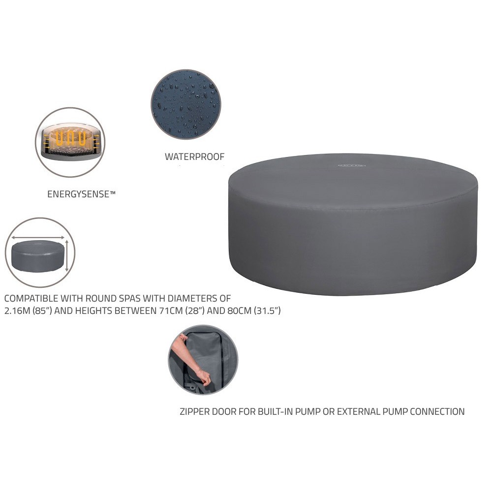 BESTWAY 60333 Kompletný Termokryt Lay-Z-Spa Xtras EnergySense Plus na vírivku s priemerom 216cm