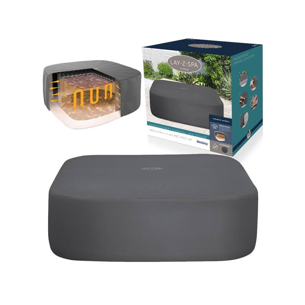 BESTWAY 60333 Kompletný Termokryt Lay-Z-Spa Xtras EnergySense Plus na vírivku 230 x 230 x 71 cm